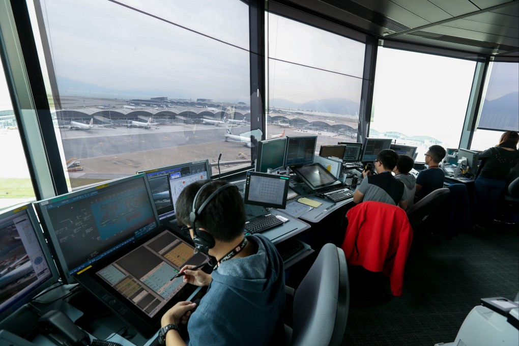 Air traffic controllers at Hong Kong International Airport. Photo: Dickson Lee