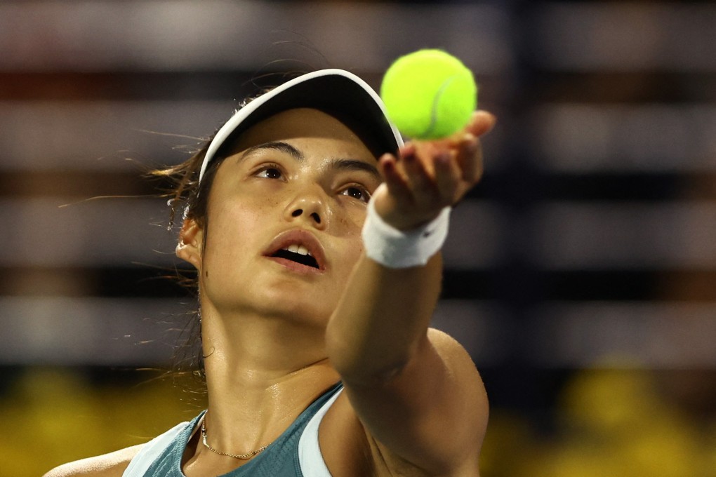 Britain’s Emma Raducanu lodged a complaint against a man in the stands in Dubai. Photo: Reuters