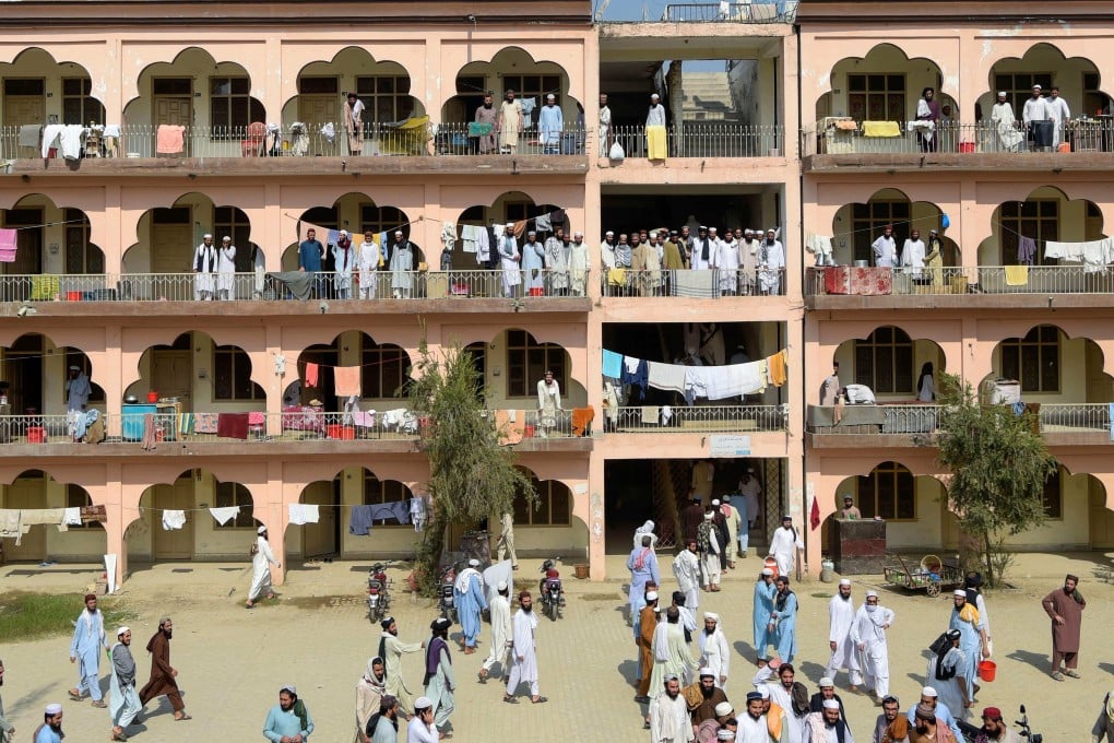 The hostel at the Dar-ul-Uloom Haqqania seminary in Akora Khattak in 2020. Photo: AFP