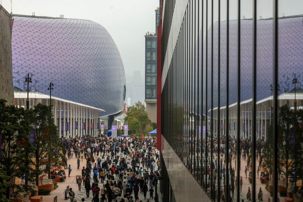 People arrive at the Kai Tak Sports Park for the opening ceremony on Saturday. Photo: Dickson Lee