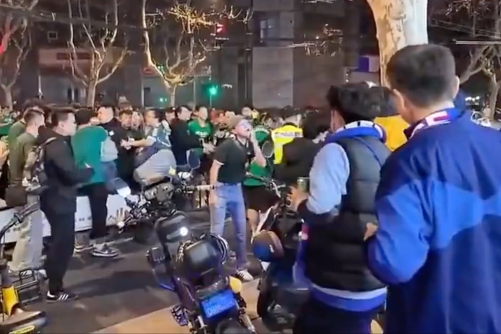 Shanghai Shenhua’s home match against Beijing Guoan was followed by fans clashing outside the ground. Photo: Weibo/ 阿森纳著名教授