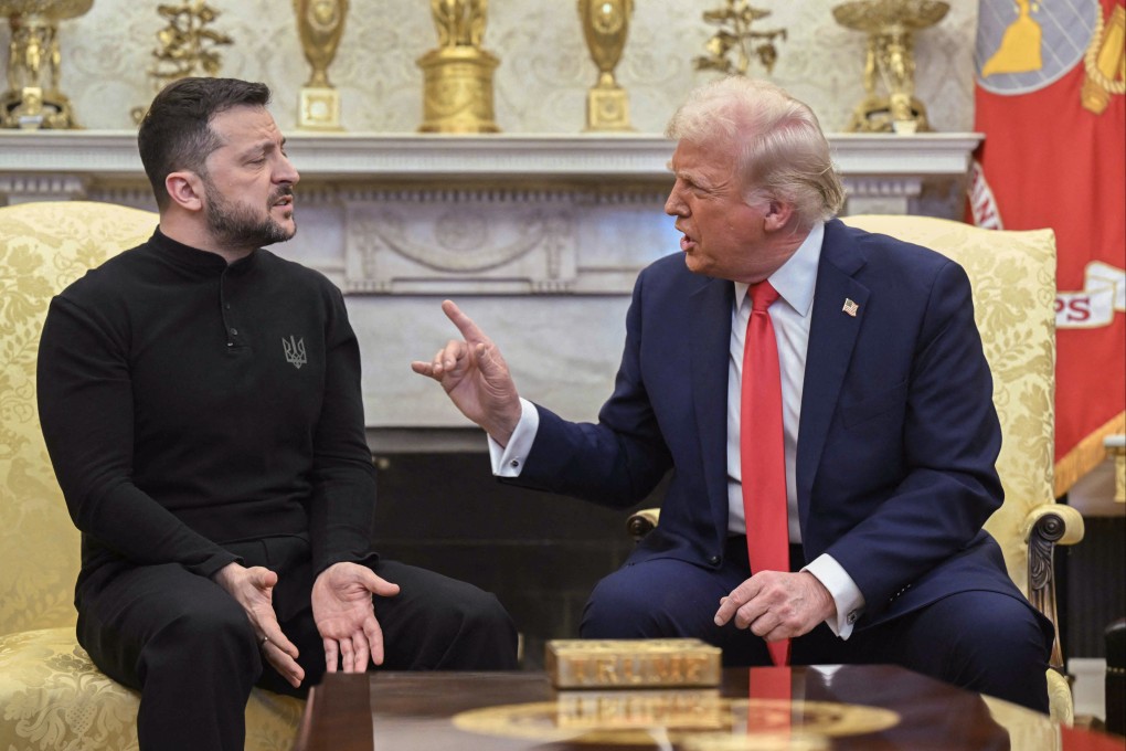 US President Donald Trump berates Ukraine’s President Volodymyr Zelensky in the Oval Office of the White House in Washington on February 28. Photo: AFP
