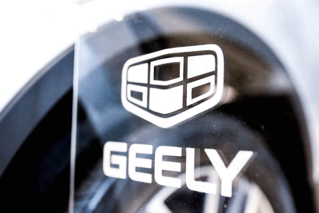 The Geely logo at a dealership in Moscow. Photo: Reuters