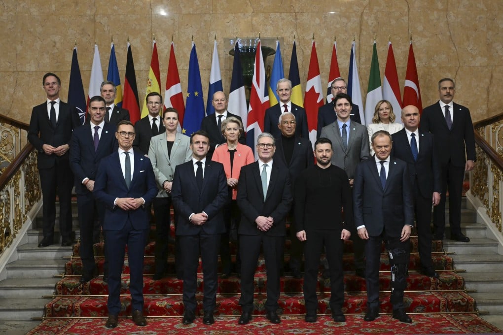 Britain’s Prime Minister Keir Starmer (centre) hosts the European leaders’ summit to discuss Ukraine, at Lancaster House, London, on March 2. Photo: AP