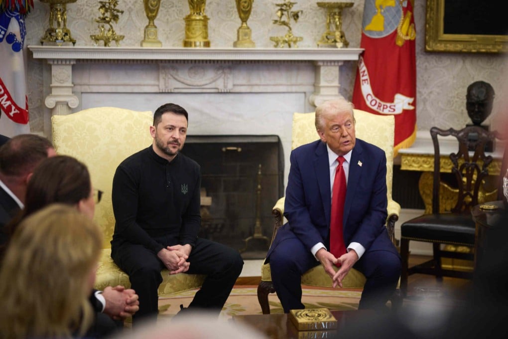 Friday’s meeting between US President Donald Trump (right) and Ukrainian President Volodymyr Zelensky (left) at the White House signals a major shift in Washington’s position on the Ukraine war, according to analysts. Photo: Ukrainian Presidency/dpa