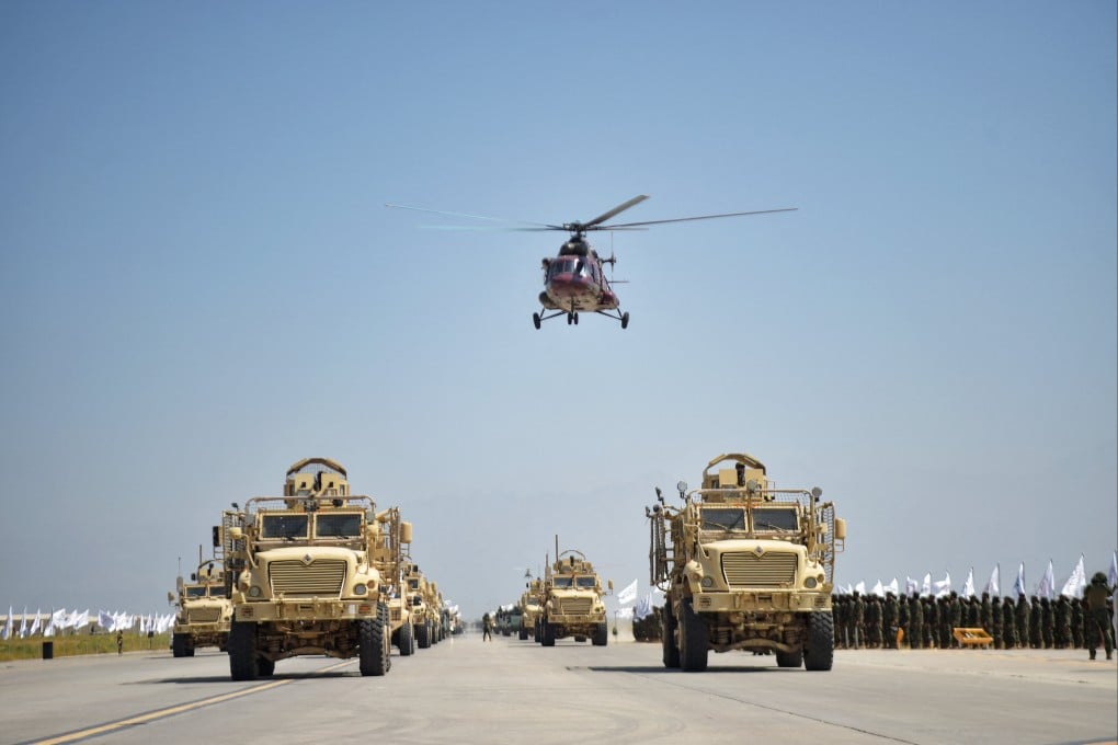 Taliban celebrate the third anniversary of their takeover of Afghanistan, at Bagram Airfield on August 14, 2024. File photo: AFP