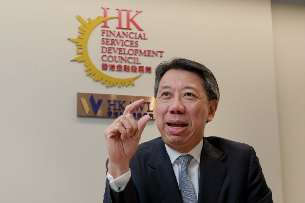 Benjamin Hung, chairman of the Financial Services Development Council, says the think tank will undertake roadshows to promote the city to foreign investors. Photo: Dickson Lee