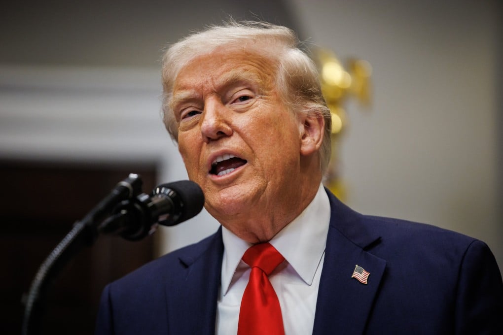 US President Donald Trump in the Roosevelt Room of the White House in Washington on Monday. Photo: EPA-EFE
