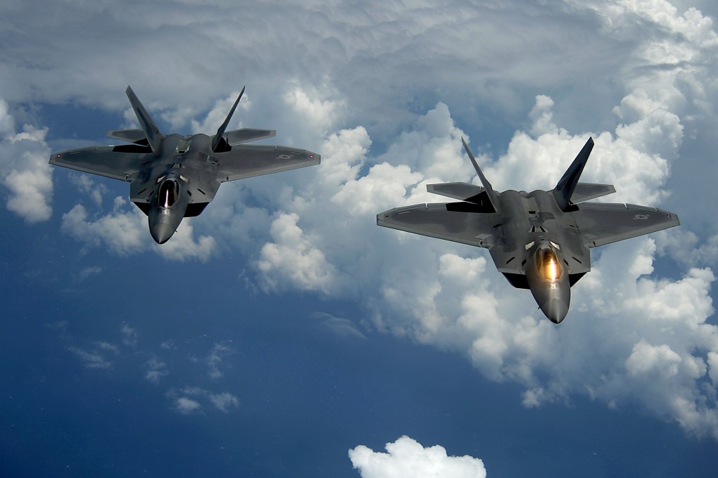 The US stealth F-22 fighter jets are capable of reaching sustained cruising speeds of Mach 1.8. Photo: US Defence Department