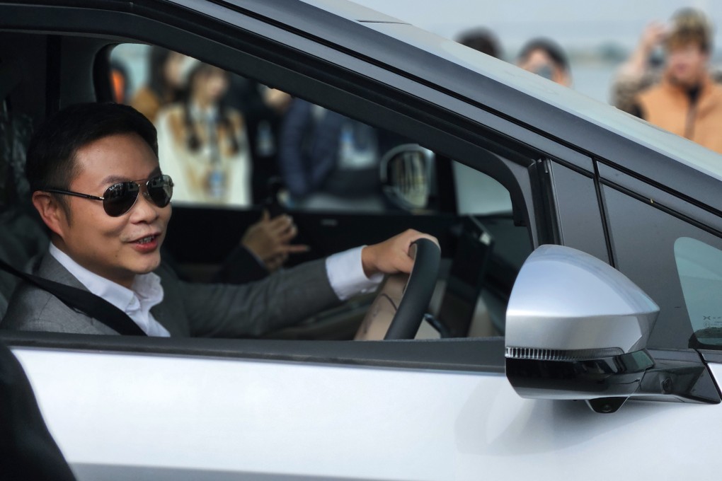 Xpeng’s He Xiaopeng in Guangzhou. Photo: Coco Feng