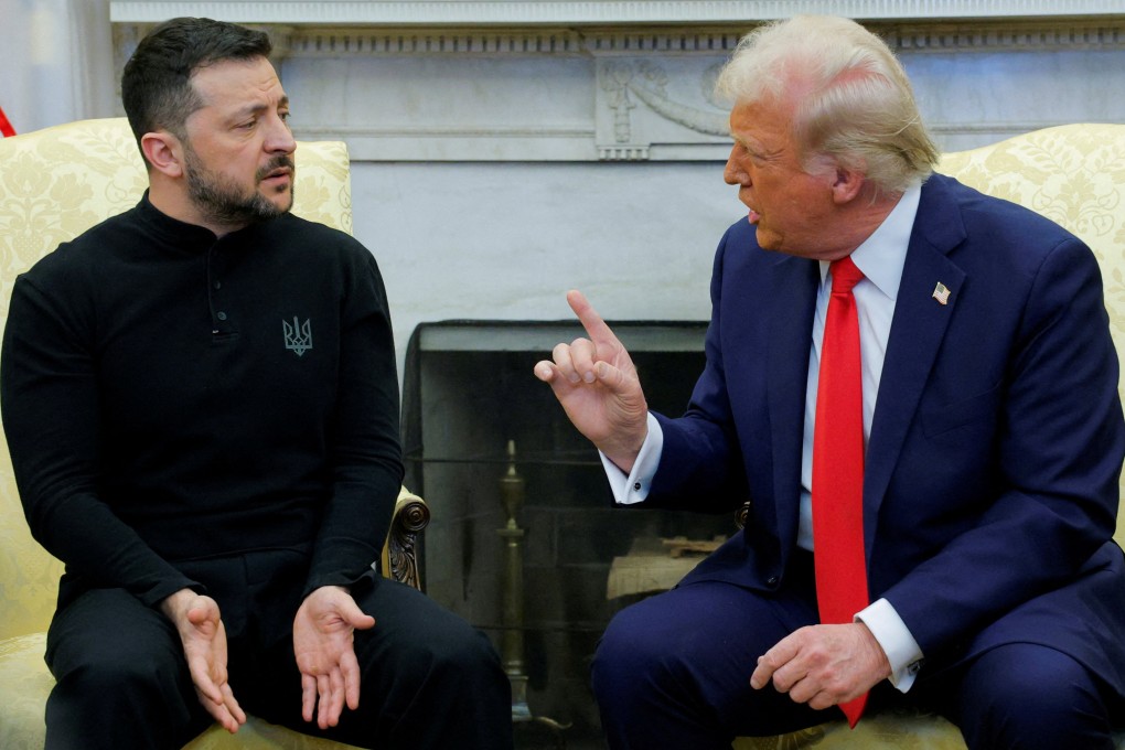 US President Donald Trump and Ukrainian President Volodymyr Zelensky having their heated discussion in the Oval Office. Photo: Reuters