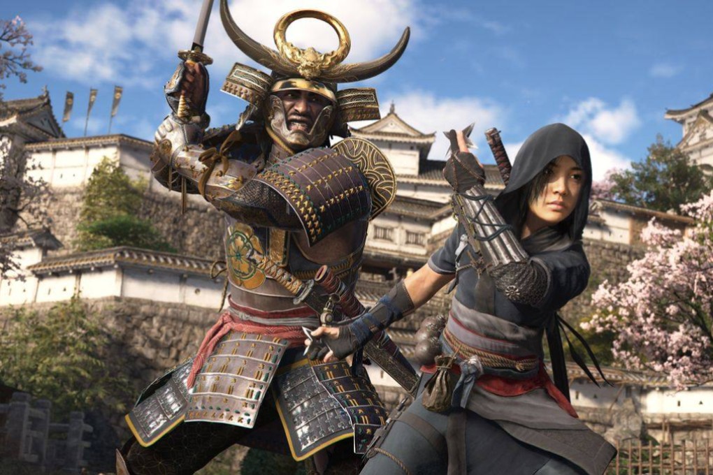 A promotional still from “Assassin’s Creed Shadows” showing the game’s two playable characters: Yasuke, based on a real historical figure popularly known as the first black samurai, and Naoe, a Japanese woman who uses ninjutsu. Photo: Ubisoft