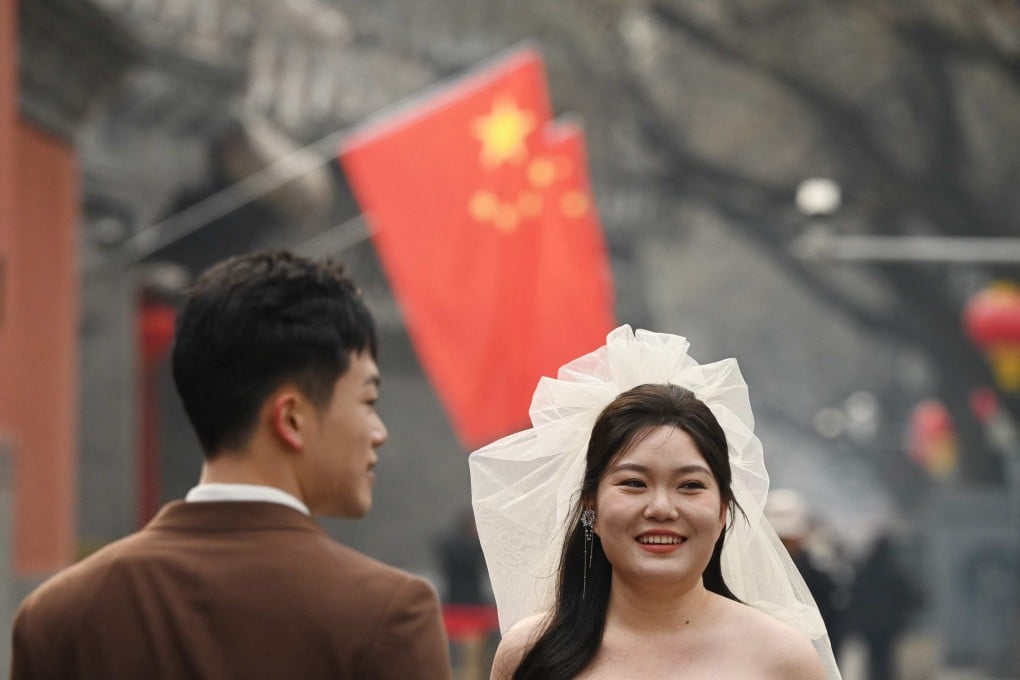 Despite authorities’ measures to boost the marriage rate, China’s population fell for a third consecutive year in 2024, as marriages plunged a record 20 per cent. Photo: AFP