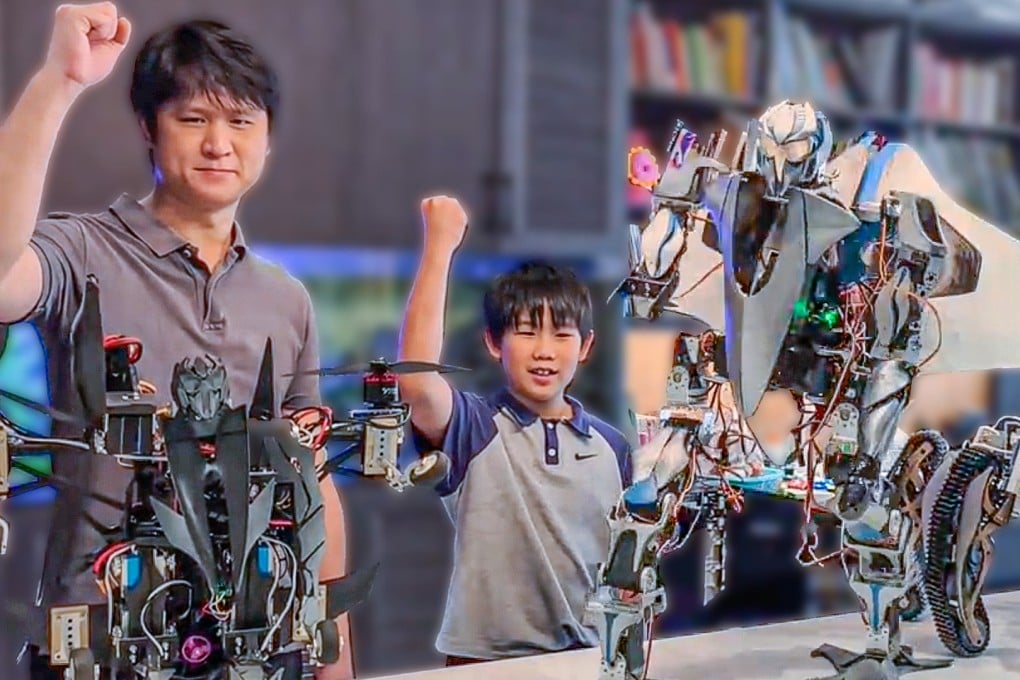 A Chinese father and son who create robot toys have been praised for their efforts by one of the nation’s top diplomats, Mao Ning. Photo: Douyin