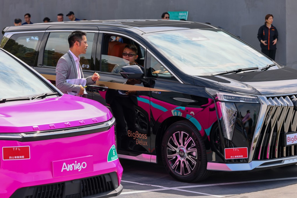 Taxi Fleet Launching Ceremony takes place at Transport Department Vehicle Examination Complex at Tsing Yi. Photo: Dickson Lee