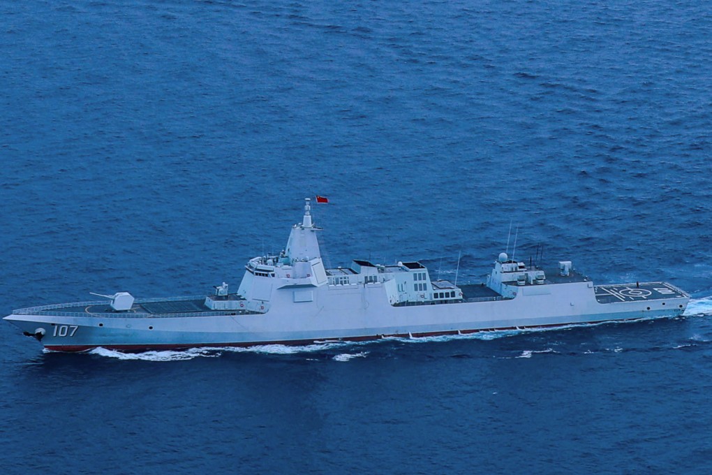 The Chinese navy ships Zunyi, Hengyang and Weishanhu have conducted combat exercises near Australia and are believed to be soon heading back towards China after being tracked northwest of Perth on Thursday. Photo: CCTV