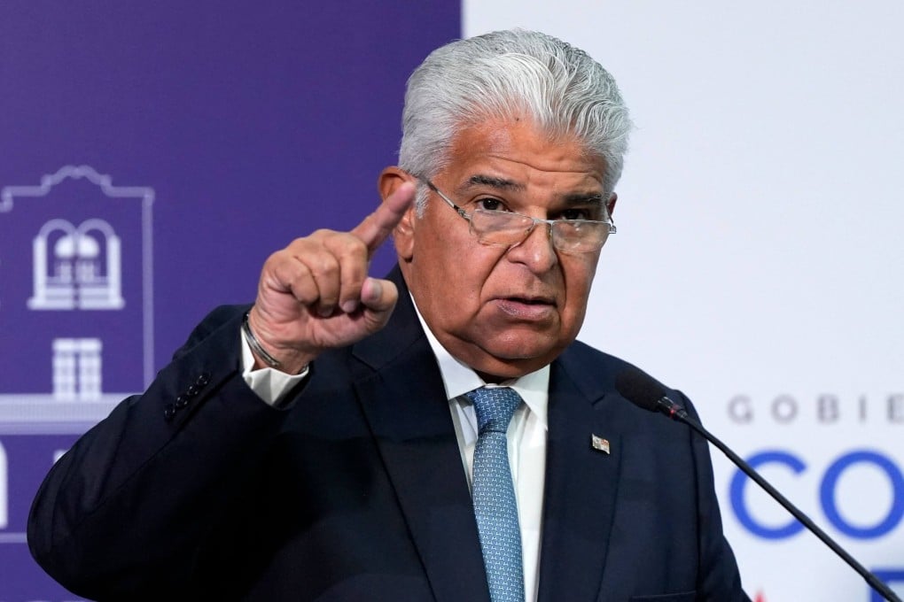 Panama President Jose Raul Mulino speaks during a press conference in Panama City on February 2. Photo: AFP