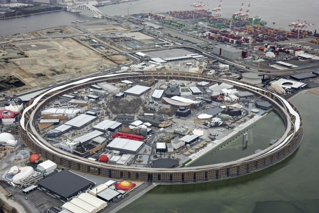 The 2025 World Exposition’s iconic Grand Ring, recently completed on an artificial island in Osaka, Japan, on February 28. Photo: Kyodo