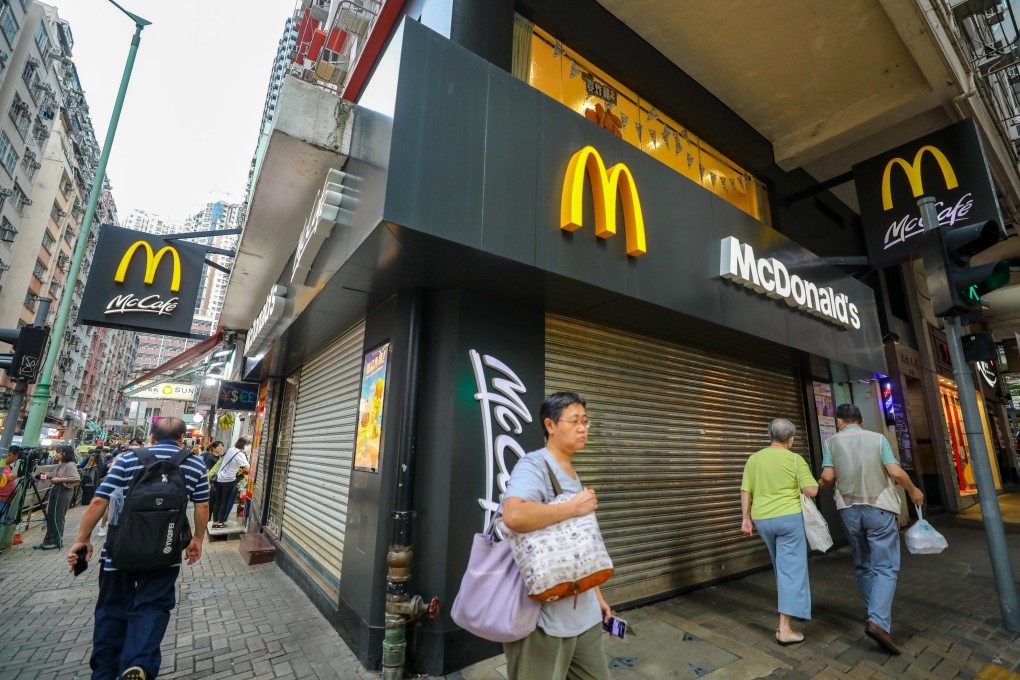The McDonald’s outlet on Hill Road in Western district, where Chan Chi-shing attacked his manager, resulting in a 10-year prison sentence for the worker. Photo: Xiaomei Chen