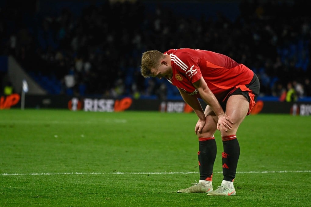 Manchester United defender Matthijs de Ligt at the end of the game against Real Sociedad at Anoeta Stadium in San Sebastian. Photo: AFP
