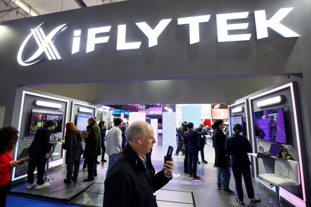 The iFlyTek stand at MWC Barcelona 2025. Photo: Reuters