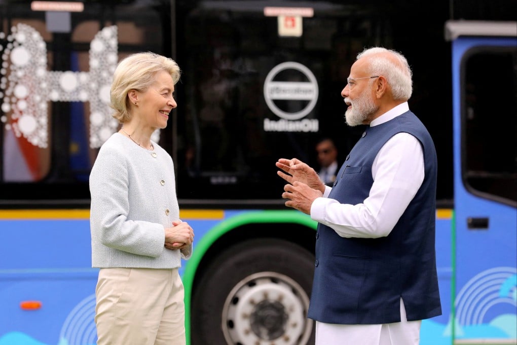 European Commission President Ursula von der Leyen meets India’s Prime Minister Narendra Modi in New Delhi on February 28. Photo: Reuters
