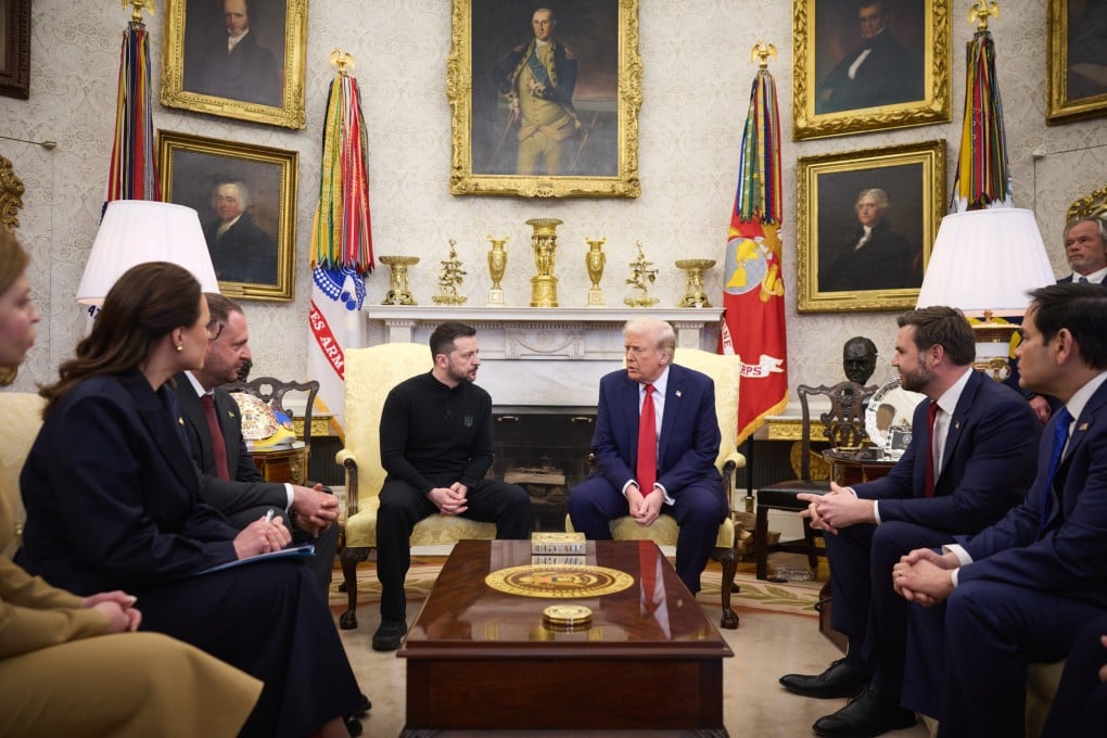 US President Donald Trump meets Ukraine’s President Volodymyr Zelensky in the Oval Office on February 28, 2025. Photo: Ukrainian Presidency/dpa