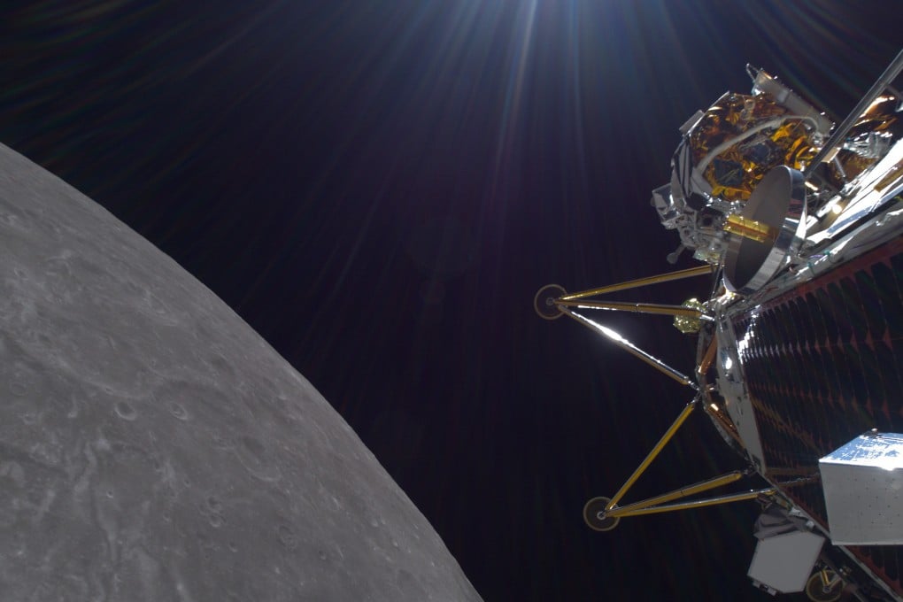 Intuitive Machines’ Athena lunar lander enters orbit around the moon on Monday. Photo: TNS