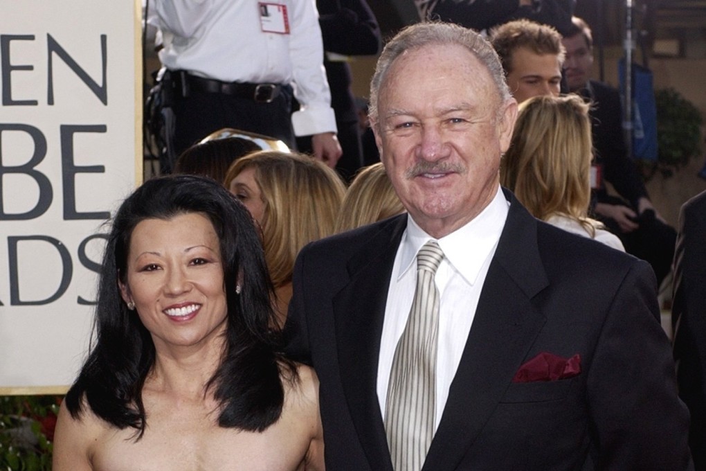Actor Gene Hackman arrives with his wife, Betsy Arakawa, for the 60th Annual Golden Globe Awards in Beverly Hills in January 2003. Photo: AP