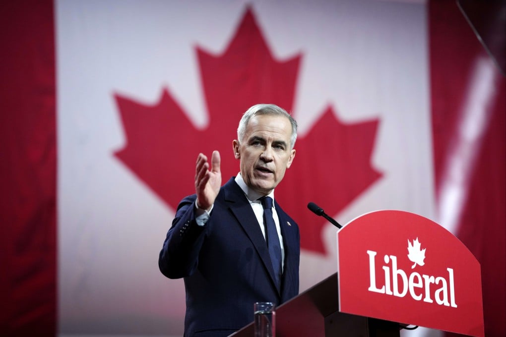Mark Carney after being announced the winner at the Liberal Leadership Event in Ottawa, Ontario. Photo: The Canadian Press via AP
