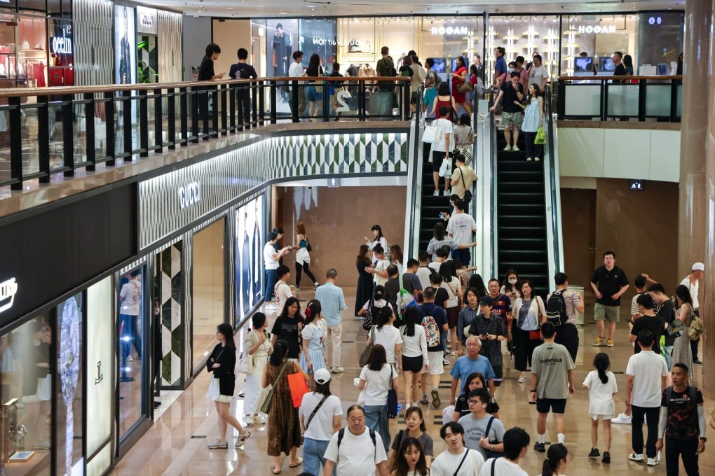 Tourists shop at the Harbour City mall in Tsim Sha Tsui. Photo: Jelly Tse