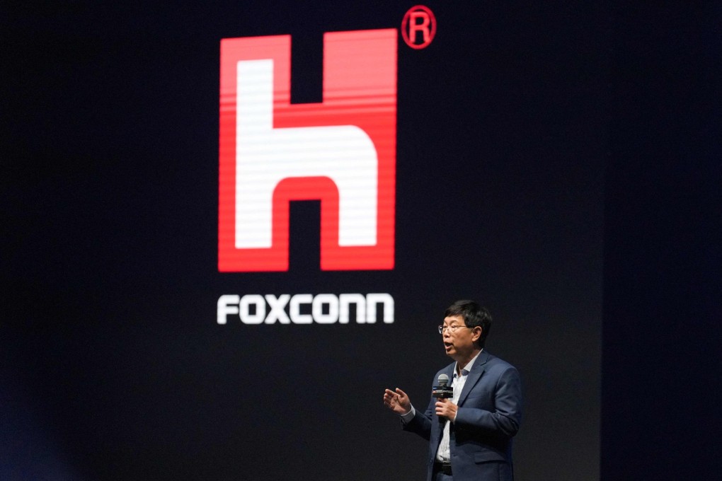 Foxconn chairman Young Liu delivers the closing speech at the Hon Hai Tech Day in Taipei, October 8, 2024. Photo: AFP