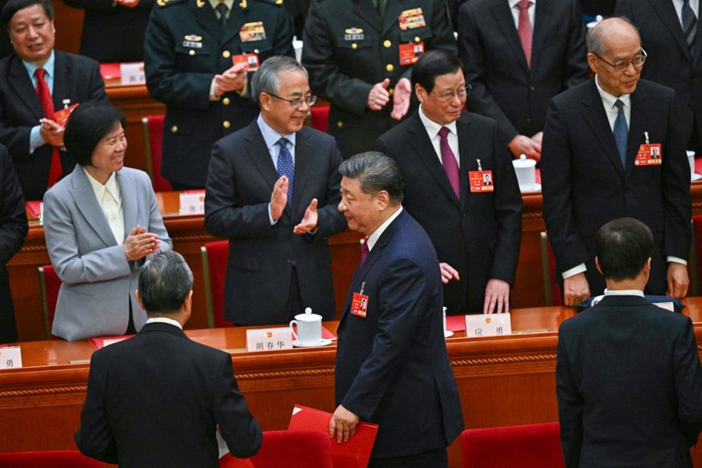Chinese President Xi Jinping leaves after the closing session of the National People’s Congress at the Great Hall of the People in Beijing on Tuesday, March 11, 2025. Photo: AFP