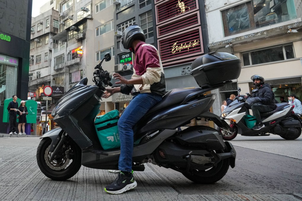 A Deliveroo food delivery rider. Deliveroo Hong Kong will end services on April 7. Photo: May Tse