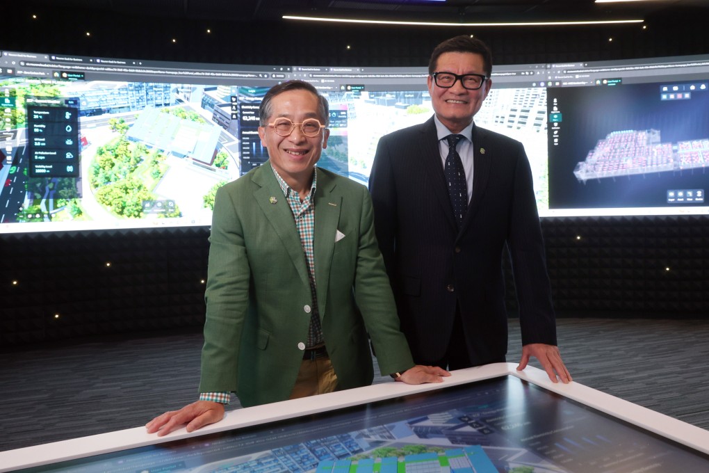 Professor Thomas Ho (left), chairman of the Construction Industry Council, with executive director Albert Cheng. The council revealed HK$150 million would be allocated for companies training and retaining 2,500 graduates within the sector. Photo: Dickson Lee