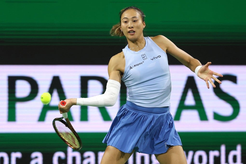 Zheng Qinwen has reached the quarter-finals in Indian Wells without dropping a set. Photo: Getty Images