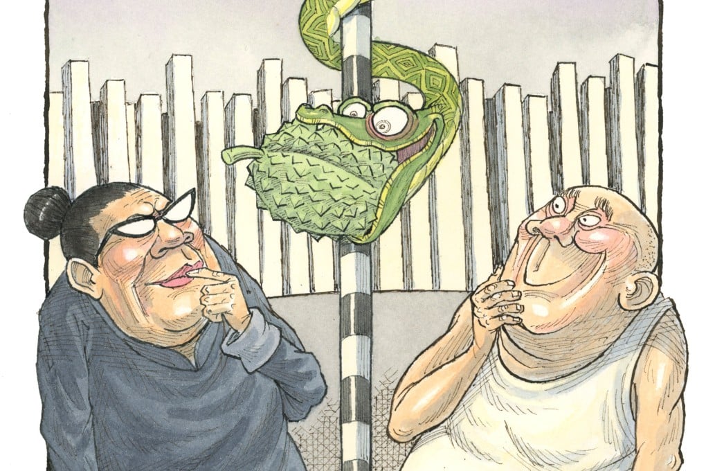 Temptation in Paradise is part of Post cartoonist Harry Harrison’s “2025 … S-S-Snakes Alive!” collection. Photo: Harry Harrison