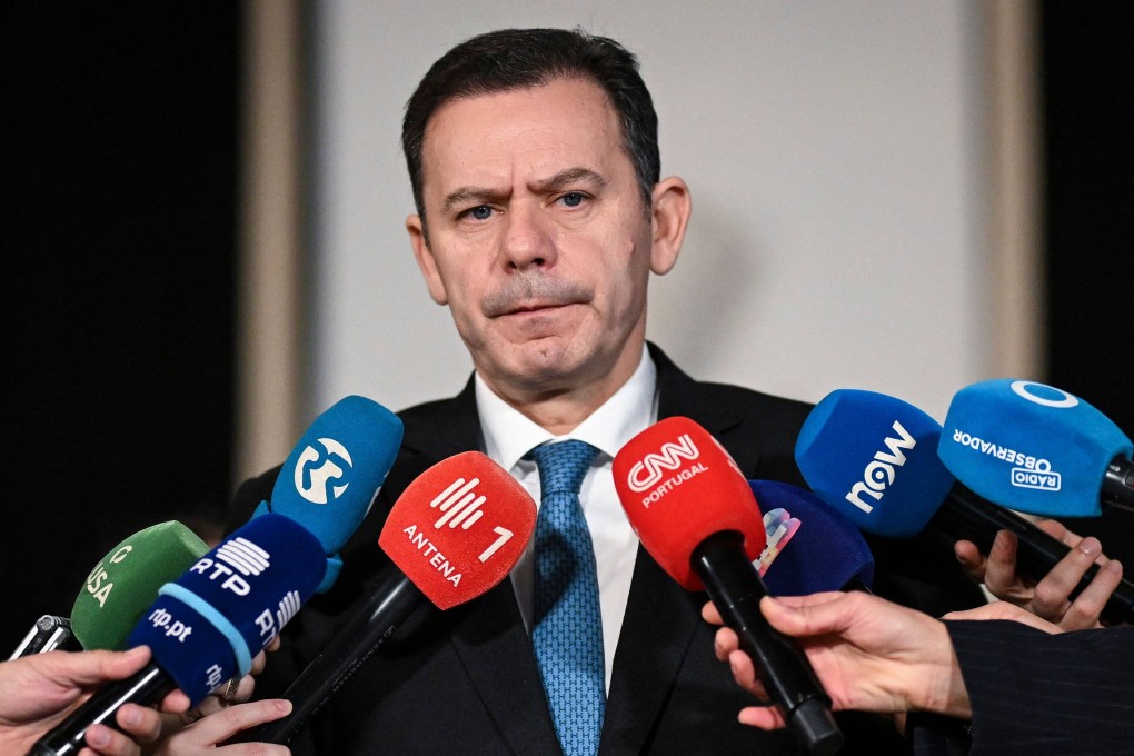 Portuguese Prime Minister Luis Montenegro speaks to the press in Lisbon on Thursday. Photo: AFP