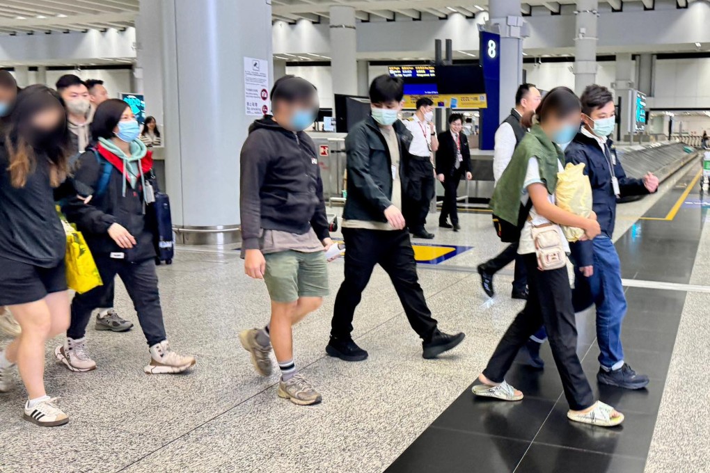 The last of the six Hong Kong residents rescued from a scam farm in Myanmar have been returned to the city. Photo: Facebook/Security Bureau