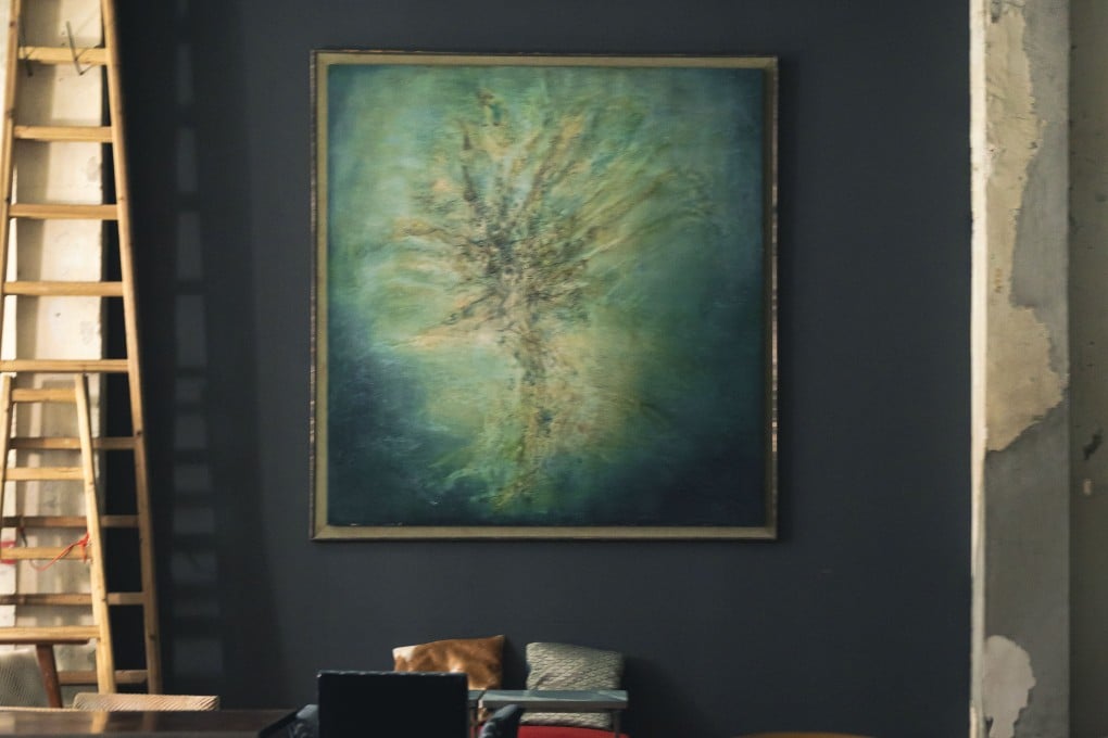 Ariel (1972) by Douglas Bland at Ping Pong 129 Gintonería in Sai Ying Pun, Hong Kong, part of a retrospective of the late painter and one of several shows of work by artists in Hong Kong on during Hong Kong Art Week. Photo: Studio8ight