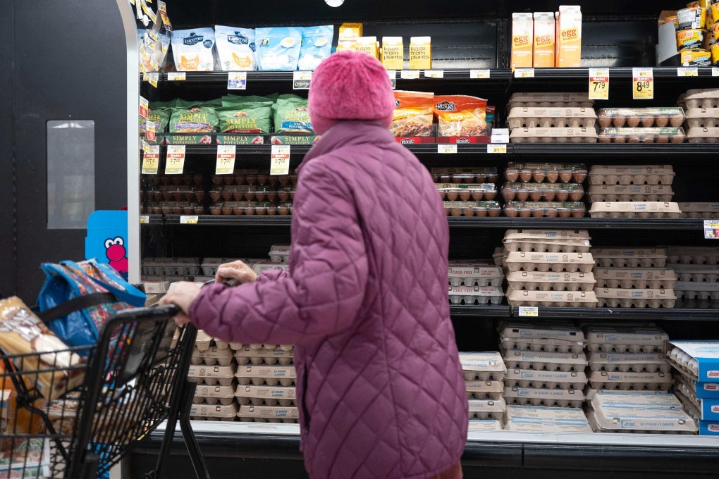 A customer shops for eggs at a grocery store in Chicago, Illinois, on Wednesday. Photo: AFP