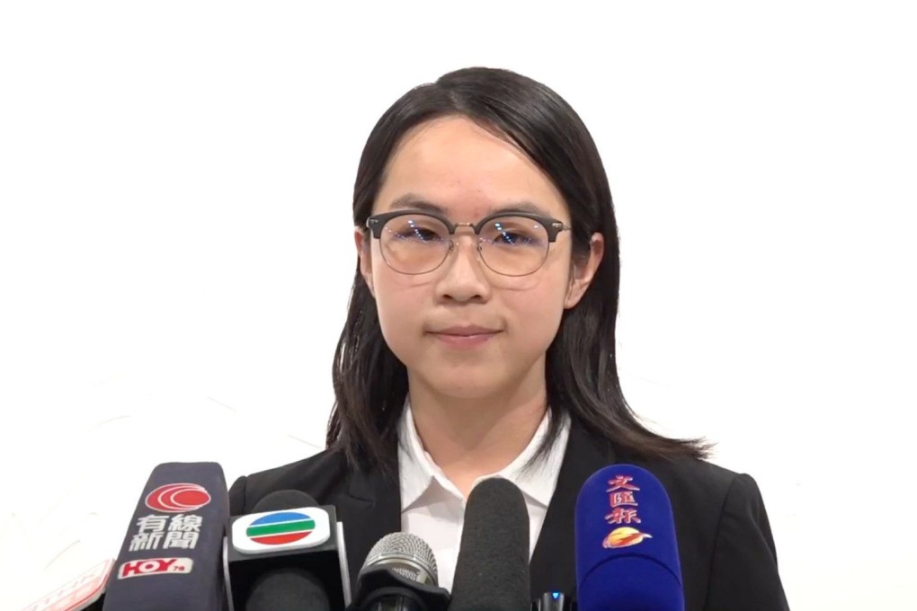 Inspector Lam Wah-yan reveals details about the case on Saturday. Photo: Hong Kong Police