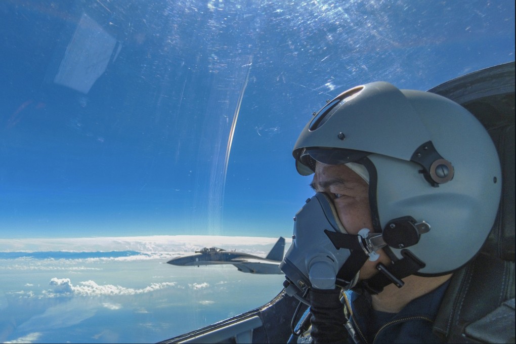 An air force pilot from the PLA’s Eastern Theatre Command takes part in joint combat training exercises around Taiwan, in August 2022. Photo: AP