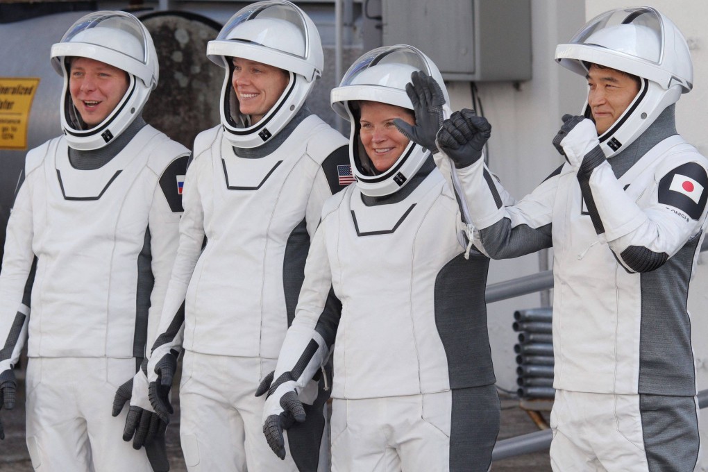 SpaceX Crew-10 mission astronauts en route to the launch complex in Cape Canaveral, Florida on Friday. Photo: AFP