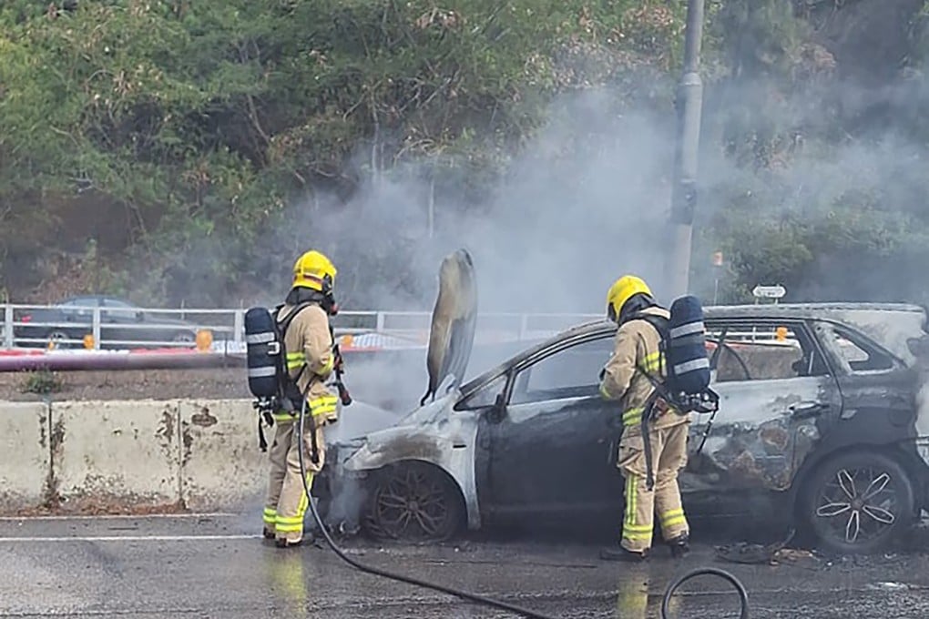 Firefighters attended the scene and put out the blaze. Photo: Handout