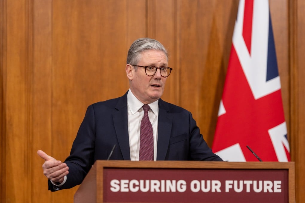 UK Prime Minister Keir Starmer during a news conference following a virtual meeting with international leaders on support for Ukraine in London, UK, on Saturday. Photo: EPA-EFE