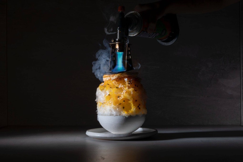 Banana shaved ice by Japanese dessert restaurant Azuki To Kouri, recently served in Hong Kong. Photo: Censu