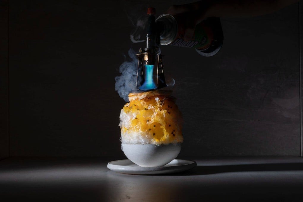 Banana shaved ice by Japanese dessert restaurant Azuki To Kouri, recently served in Hong Kong. Photo: Censu
