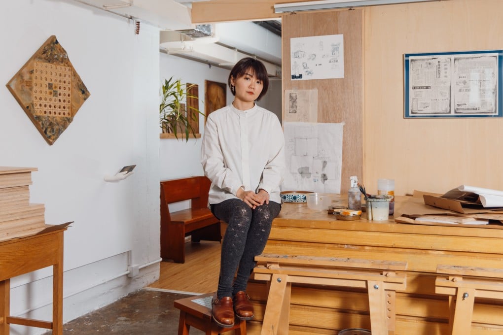 Bouie Choi in her studio at the Jockey Club Creative Arts Centre, in Shek Kip Mei. Photo: Jocelyn Tam