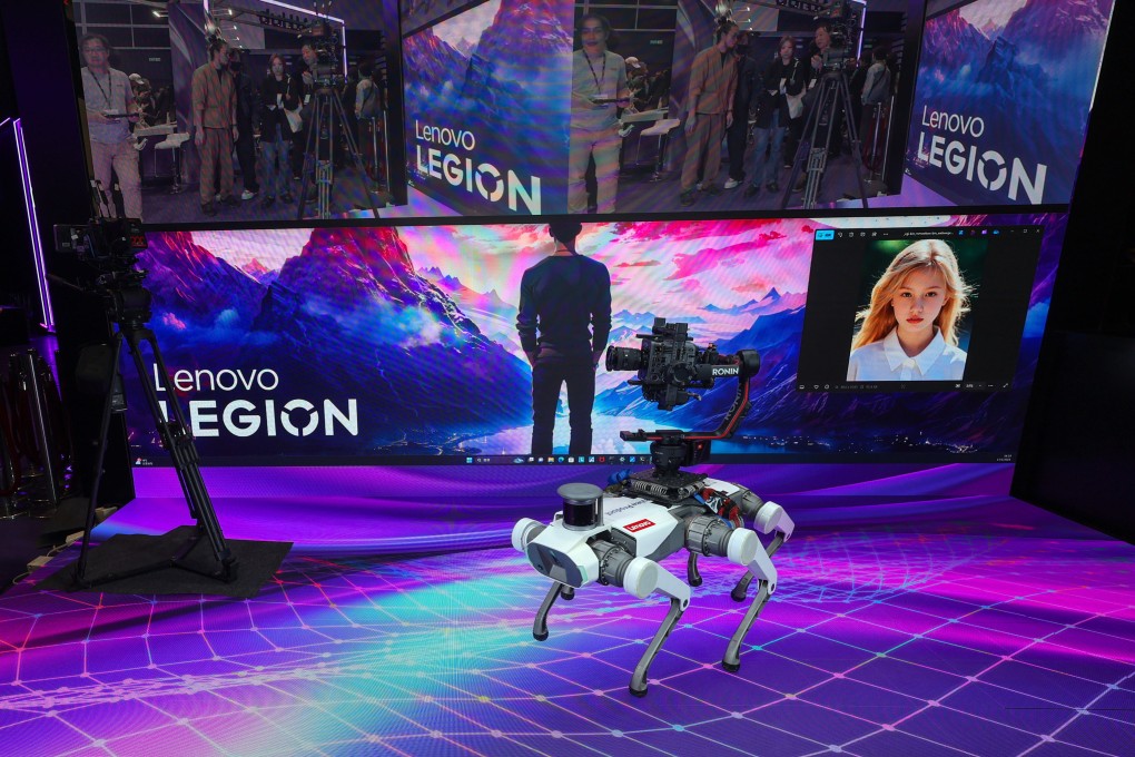 Lenovo has designed a six-legged AI robodog for transporting cargo on challenging terrain. Photo: Dickson Lee